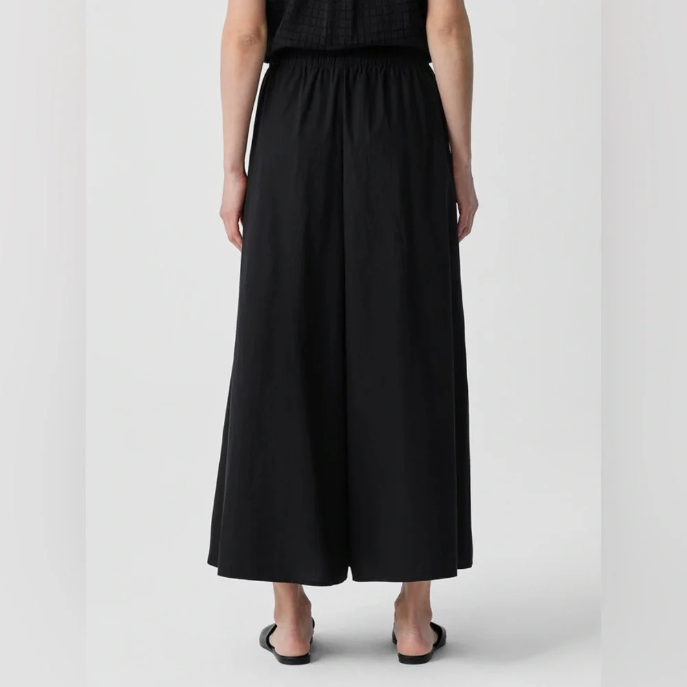 NWT Eileen Fisher Washed Organic Cotton Poplin Skirt Pant - Picture 4 of 5